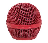 perfeclan Rejilla de micrófono de malla metálica para cabezal de micrófono, accesorios de repuesto para rejilla de micrófono, Rojo