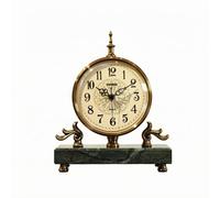 Perfeclan Reloj de Escritorio Analógico Redondo de Mesa Reloj de Mesa Reloj Decorativo Reloj de con Esfera Analógica Legible y Mecanismo de Base Pesada de