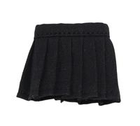 Perfeclan Ropa para Figuras de acción a Escala 1:12, Ropa en Miniatura, Minifalda para muñecas de 15 cm, Disfraz de de Tela, Negro