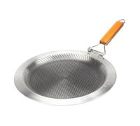 Perfeclan Sartén de Acero Inoxidable para, Tortillas, Parrilla Redonda para Barbacoa, Antiadherente, 34 Cm