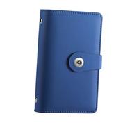 perfeclan sobre para ahorrar dinero, carpeta de desafío, presupuesto de viaje, decoración de PU, soporte versátil, suministros, organizador de carpeta de, Azul Oscuro