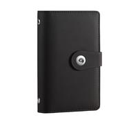 perfeclan sobre para ahorrar dinero, carpeta de desafío, presupuesto de viaje, decoración de PU, soporte versátil, suministros, organizador de carpeta de, Negro