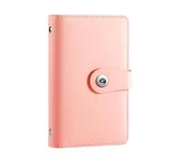 perfeclan sobre para ahorrar dinero, carpeta de desafío, presupuesto de viaje, decoración de PU, soporte versátil, suministros, organizador de carpeta de, Rosa