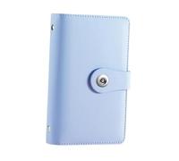 perfeclan sobre para ahorrar dinero, carpeta de desafío, presupuesto de viaje, decoración de PU, soporte versátil, suministros, organizador de carpeta de, Azul Claro
