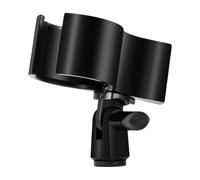 perfeclan Soporte de clip para micrófono Accesorio universal para micrófonos Fácil de instalar Resistente Resorte grande Soporte de micrófono versátil, Sin Adaptador