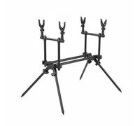 perfeclan Soporte para Cañas de Pescar con Función Anti-vibración Conectividad Universal para Alarmas y Ángulo Regulable Resistente en Cualquier Superficie Adecuado para Orillas, Mini X4 2-Head