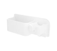 perfeclan Soporte para soplador, soporte para afeitadora, montaje en pared, sin perforaciones, accesorios de baño, caja de almacenamiento para baño, organizador, Blanco