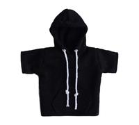 Perfeclan Sudadera con Capucha para Hombre a Escala 1/12, Ropa Resistente, decoración, Disfraz para muñeca de 6 Pulgadas, Regalos multifuncionales, Tela, Negro