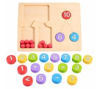 Perfeclan Tablero Vínculos Numéricos Manipulativo Tablero Aprendizaje con Bolas Numeración Táctil Juguete Educativo para Niños en Edad Preescolar, Aula
