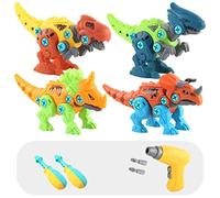 Perfeclan Taladro Eléctrico Swing Bright Color Eductivo Sin Resistencia Afilada a La Caída Modelos de Dinosaurios Montaje de Juguetes Un