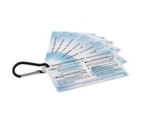 Perfeclan Tarjetas de Referencia rápida para Atar Nudos de Pesca. Herramienta de Bolsillo con 12 Nudos Esenciales y mosquetón para Actividades al Libre.