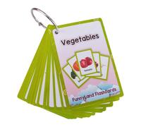Perfeclan Tarjetas didácticas en inglés con, Tarjeta cognitiva para Principiantes en Lectura, Tarjetas didácticas de Verduras, Juguete de Bolsillo para