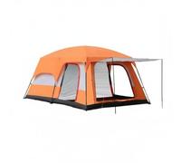 perfeclan Tienda de Campaña Impermeable para Exteriores Tienda Carpa Refugio de Gran Capacidad con Diseño Tipo Casa UPF50 Oxford, Array, Naranja, Pequeño 4-6 Personas