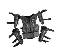 Perfeclan Traje de protección para niños y Adolescentes para Motociclistas. Chaleco de protección fácil de Usar con Rodilleras y Coderas para Motociclistas y, Negro