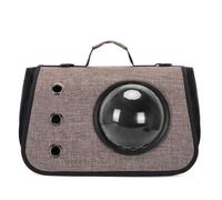 perfeclan Transportín Plegable para Gato Mochila con Ventana Burbuja Transportador Bolso Maletín y Ventilación Continua en Laterales Adecuado para Rutas a Pie Traslados Veterinarias, Caqui