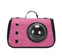 perfeclan Transportín Plegable para Gato Mochila con Ventana Burbuja Transportador Bolso Maletín y Ventilación Continua en Laterales Adecuado para Rutas a Pie Traslados Veterinarias, Rosa Rojizo