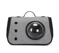 perfeclan Transportín Plegable para Gato Mochila con Ventana Burbuja Transportador Bolso Maletín y Ventilación Continua en Laterales Adecuado para Rutas a Pie Traslados Veterinarias, Gris
