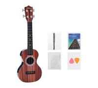 perfeclan Ukelele y guitarra para niños de 3, 4, 5, 6 y 7 años, juguete para principiantes, mejora el desarrollo musical, Veta de Madera Roja