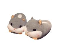 Perfeclan Zapatillas de casa antideslizantes con bonito hámster para sala de estar o dormitorio.