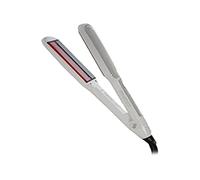 Perfect Beauty Ultimate One For All - Plancha profesional 4 en 1 ancha, infrarrojos, turmalina, titanio, cerámica, acción combinada, color blanco