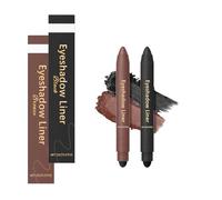 Perfect Color Duo-Shadow Liner 2 en 1 delineador de ojos y sombra de ojos, delineador de ojos de ciruela impermeable para ojos verdes y ojos azules, duradero, a prueba de manchas (bronce + negro)