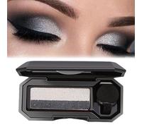 Perfect Duo Eyeshadow, Duo Eyeshadow portátil, paleta de sombras de ojos de dos colores, sombra de ojos altamente pigmentada, brillos exquisitos, larga duración (6#)