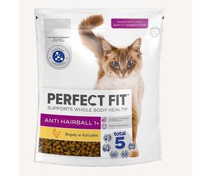Perfect Fit™ Anti-hairball 1+, 750 g - pienso seco completo para gatos, rico en pollo