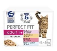 PERFECT FIT Bolsitas para Gato Adulto 1+ Mixto 12x85g (Pack De 4)