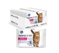 PERFECT FIT Comida Húmeda para Gatos Adultos Sabor Pescado y Verduras (13 paquetes x 4 sobres x 85 g)