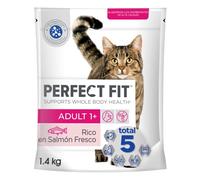 PERFECT FIT Pienso para Gatos Esterilizados Sabor Salmón (5 bolsas x 1,4kg)