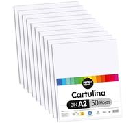 perfect ideaz • 50 hojas cartón fotográfico DIN-A2, blanco, cartón reciclado estable 300 g/m², Made in Germany, certificado Ángel Azul