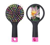 Perfect Lotus Summer Art Deco Fashion Salon - Cepillo para desenredar el cabello, base acolchada