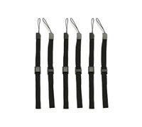 Perfect Part Muñequera de mano para cámaras PSP 1000 2000 3000 Go PSV PS3 Move, DS DS Lite DSi DSi XL 2DS 3DS 3DS XL Wii Remote Wii U, reproductores de música MP3 (6 unidades, negro), Negro