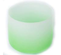 Perfect Pitch - Cuenco de cristal de cuarzo esmerilado de 432 Hz con golpeador de gamuza y junta tórica, para meditación, curación con sonido (corazón F, 8 pulgadas)