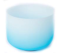 Perfect Pitch Cuenco tibetano de cristal de cuarzo esmerilado de 432 Hz con golpeador de gamuza y junta tórica, para meditación, curación con sonido, yoga, garganta G, 8 pulgadas