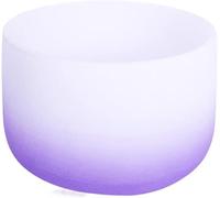 Perfect Pitch Cuenco tibetano de cristal de cuarzo esmerilado de 432 Hz con golpeador de gamuza y junta tórica, para meditación, curación con sonido, yoga, tercer ojo, 12 pulgadas