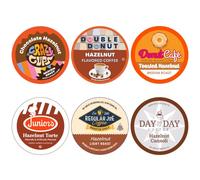 Perfect Samplers Paquete variado de cápsulas de café de avellana, tostado medio para máquinas Keurig K Cups, muestra surtida, 30 unidades