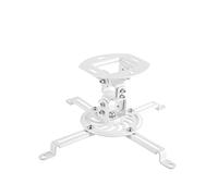 perfect soporte para proyectores, inclinable de -15°/+15°, giratorio 360°, giratorio 360°, distancia al techo 15 cm, carga máxima 13,5 kg, blanco