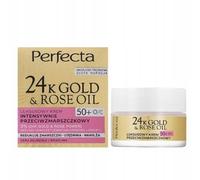 Perfecta Gold & Rose Crema Antienvejecimiento Lujo Día y Noche 50+ Color Rosa