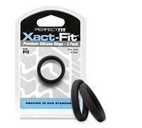PerfectFitBrand PerfectFitBrand #10 Xact-Fit (25.5mm Diámetro) Anillo De Pene Silicone Set Doble Negro 1 Unidad 100 g