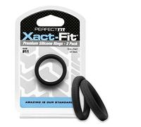 PerfectFitBrand PerfectFitBrand #11 Xact-Fit-(28mm Diámetro) Anillo De Pene Silicone Set Doble Negro 1 Unidad 100 g