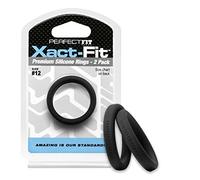 PerfectFitBrand PerfectFitBrand #12 Xact-Fit-(30.5mm Diámetro) Anillo De Pene Silicone Set Doble Negro 1 Unidad 100 g