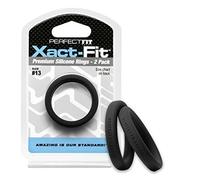 PerfectFitBrand PerfectFitBrand #13 Xact-Fit-(33mm Diámetro) Anillo De Pene Silicone Set Doble Negro 1 Unidad 100 g