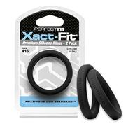 PerfectFitBrand PerfectFitBrand #16 Xact-Fit-(40.5mm Diámetro) Anillo De Pene Silicone Set Doble Negro 1 Unidad 100 g