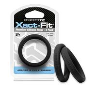 PerfectFitBrand PerfectFitBrand #17 Xact-Fit-(43mm Diámetro) Anillo De Pene Silicone Set Doble Negro 1 Unidad 100 g