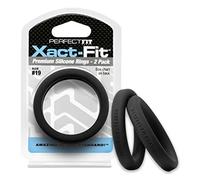 PerfectFitBrand PerfectFitBrand #19 Xact-Fit-(48mm Diámetro) Anillo De Pene Silicone Set Doble Negro 1 Unidad 100 g