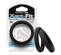 PerfectFitBrand PerfectFitBrand #20 Xact-Fit-(51mm Diámetro) Anillo De Pene Silicone Set Doble Negro 1 Unidad 100 g