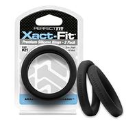 PerfectFitBrand PerfectFitBrand #21 Xact-Fit-(53.5mm Diámetro) Anillo De Pene Silicone Set Doble Negro 1 Unidad 100 g