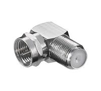 PerfectHD Conector F de satélite | Adaptador de ángulo de 90° | Conector F > F Hembra 90° | acodado F Conector de TV | Adaptador F para Cable de Antena, Cable coaxial