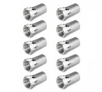 PerfectHD Puntera de antena Plug F Juego de 10 Aufdreh-F-Stecker (7,0 mm)